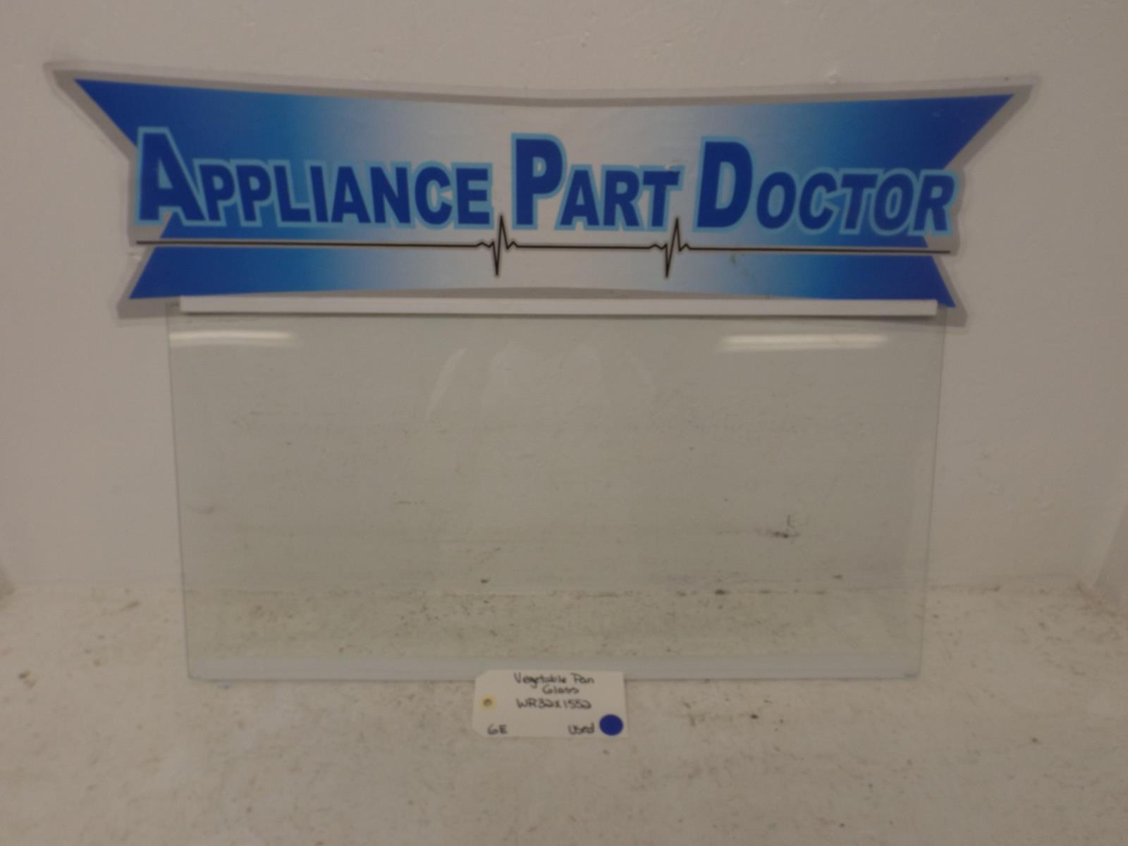 GE Refrigerator WR32X1552 Vegetable Pan Glass Used GE Refrigerator WR32X1552 Vegetable Pan Glass Used